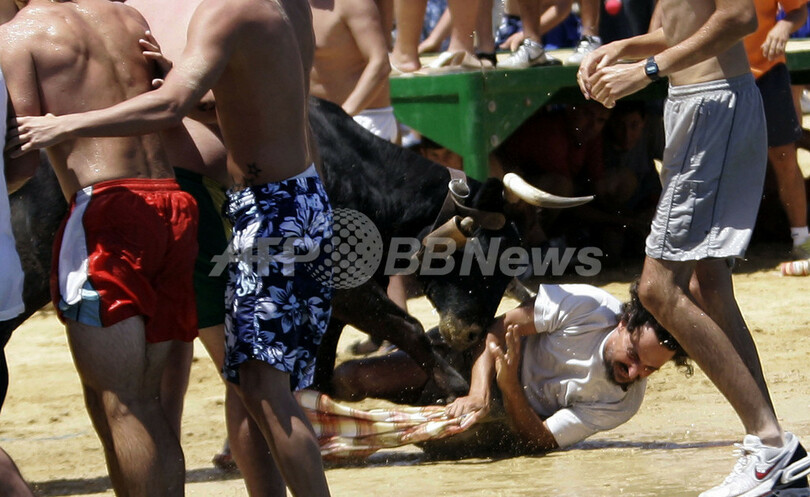 スペイン各地で牛追い祭り