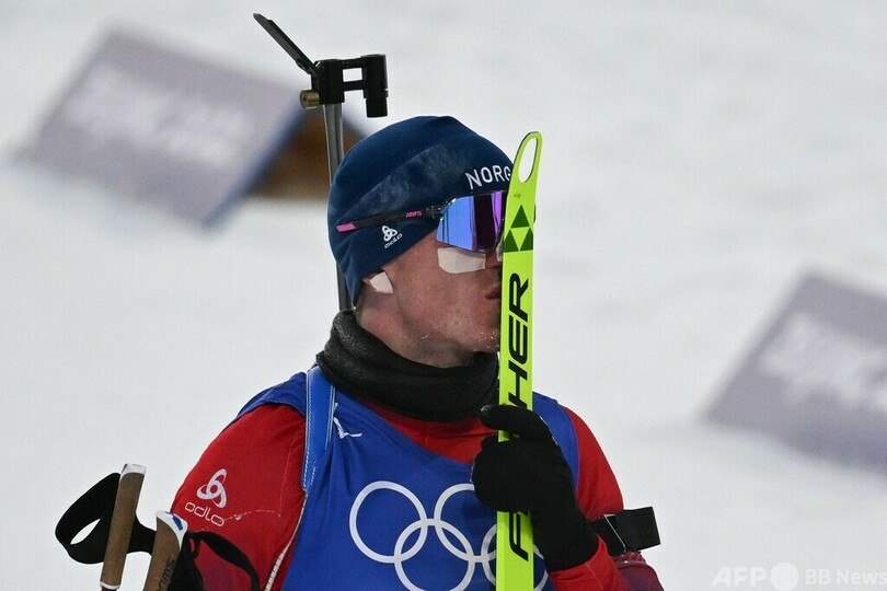 ノルウェーのベー、バイアスロン4冠 北京冬季五輪