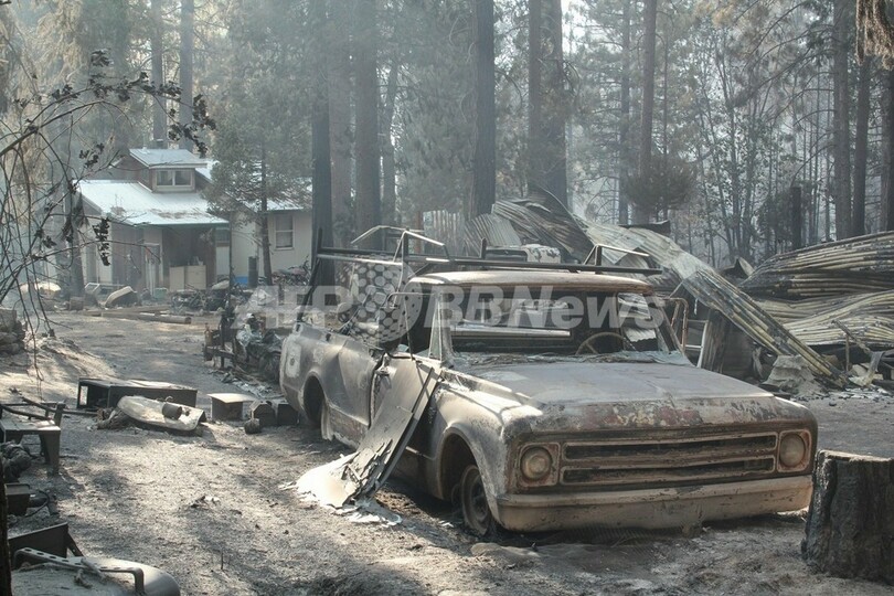 米カリフォルニアの山火事、ハンターの違法な火の使用が原因