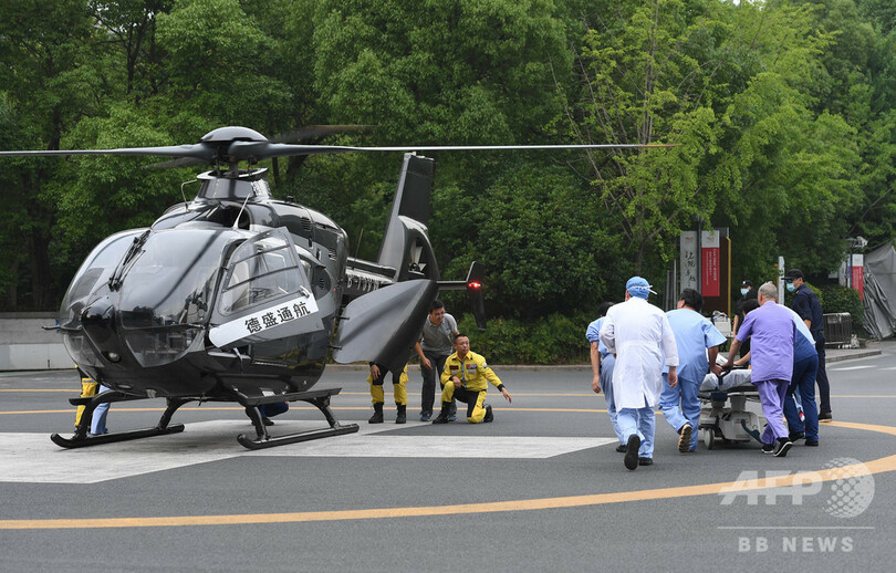 温嶺市のタンクローリー爆発事故の重体者を杭州へ搬送、中国・浙江省