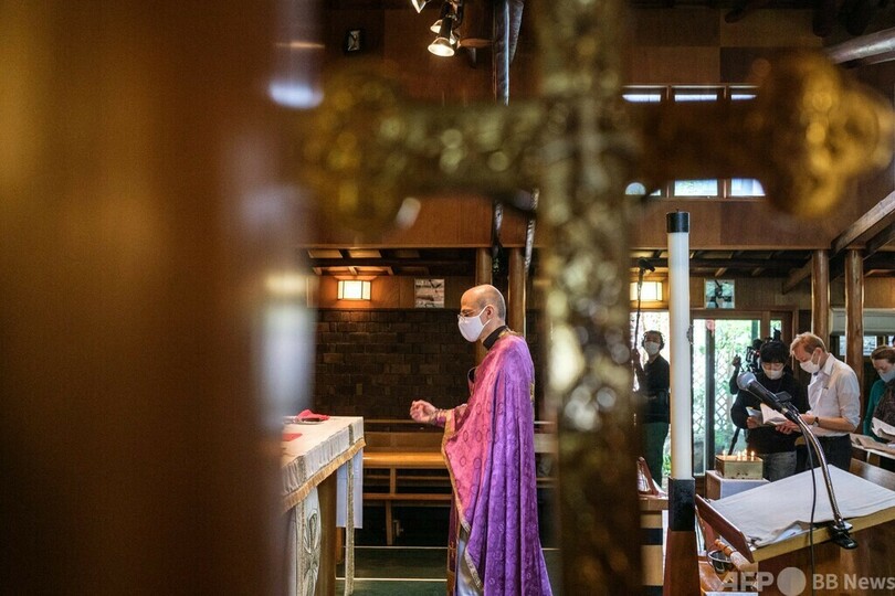 ウクライナ正教会、都内で「枝の主日」の礼拝