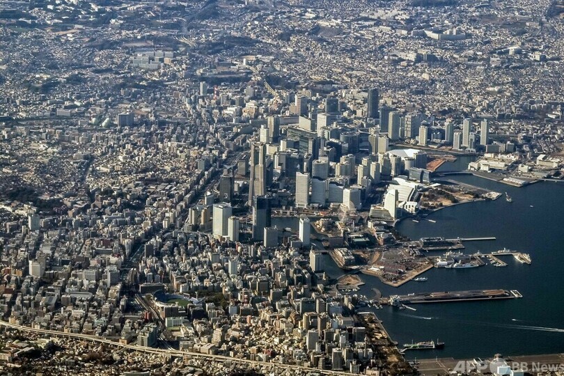 Aerial view of Yokohama city, Kanagawa