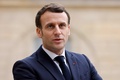 フランスのエマニュエル・マクロン大統領、パリで（2021年2月4日撮影）。(c)Ludovic MARIN / AFP