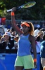 全豪オープンテニス、女子シングルス1回戦。勝利を喜ぶ大坂なおみ（2018年1月16日撮影）。(c)AFP/Paul Crock