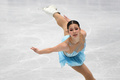 フィギュアスケート世界選手権、女子シングル・フリースケーティング（FS）。演技に臨むアリサ・リウ（2022年3月25日撮影）。(c)Sylvain THOMAS / AFP