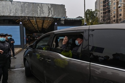 WHO調査団、武漢の海鮮市場入り