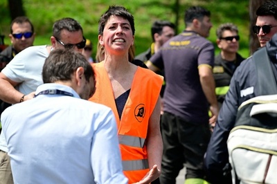 環境活動家のコート侵入で2試合中断、イタリア国際