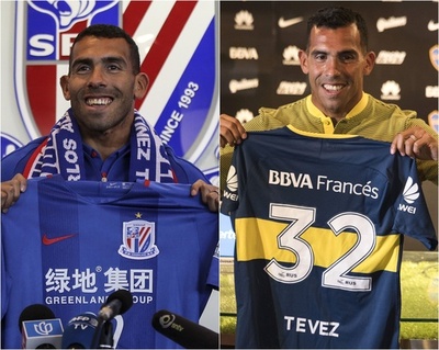 ボカ復帰のテベス、世界最高給だった中国リーグでの日々は「休暇」