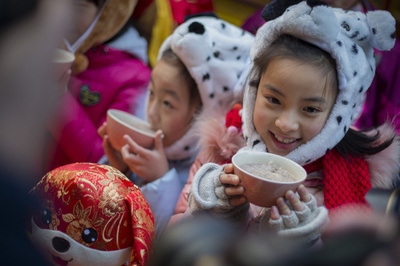 「臘八節」でかゆを堪能　春節はもうすぐ