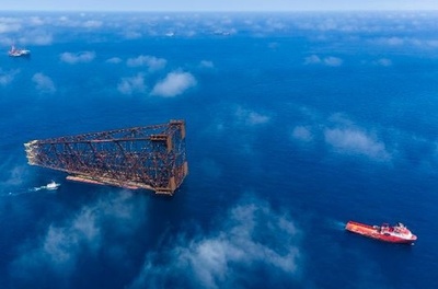 アジア一の大水深ジャケット「海基2号」が進水 中国