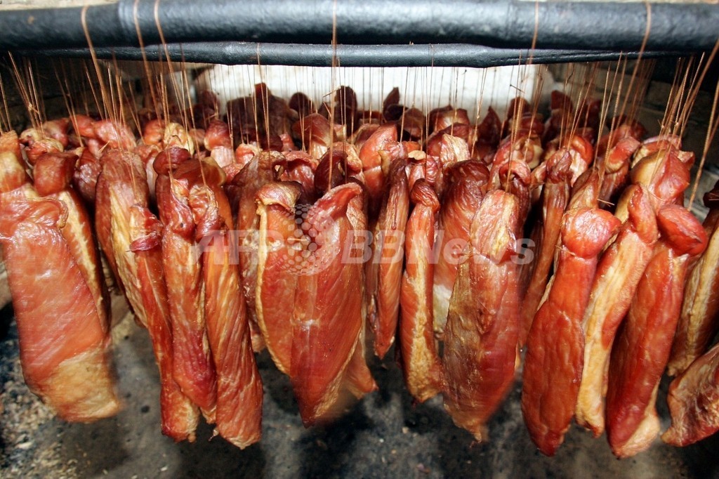 食肉処理のブタに「人道的な措置を」、中国・蘇州市 食肉処理のブタに「人道的な措置を」、中国・蘇州市