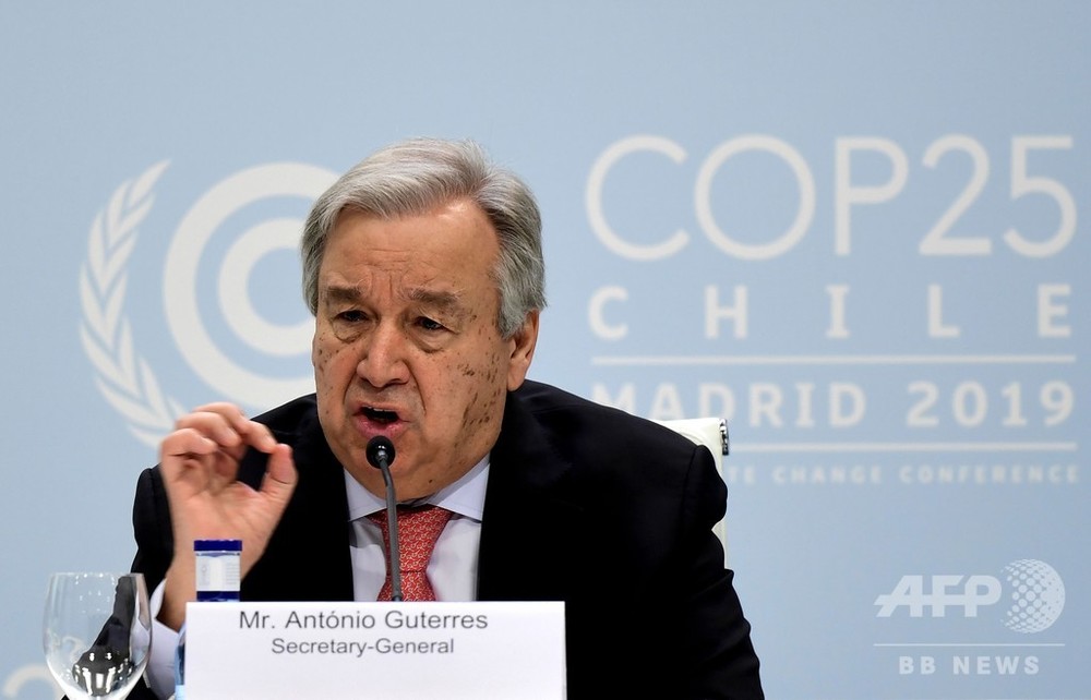 国際ニュース：AFPBB News「温暖化は自然による人類への抵抗」 グテレス国連事務総長