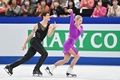 フィギュアスケート世界選手権、アイスダンス・リズムダンス（RD）。演技に臨むカナダのパイパー・ギレス/ポール・ポワリエ組（2023年3月24日撮影）。(c)Kazuhiro NOGI/AFP