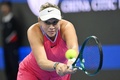 テニス、中国オープン、女子シングルス4回戦。リターンを打つアマンダ・アニシモバ（2024年10月2日撮影）。(c)GREG BAKER / AFP
