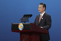 中国の張高麗前副首相（2017年5月14日撮影、資料写真）。(c)Lintao Zhang / POOL / AFP