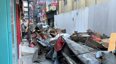 深夜1時、露店撤去騒動…ソウル・明洞のど真ん中が修羅場になった