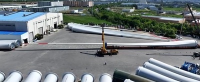 長さ123ｍの中国製洋上風力用発電ブレードがテスト完了