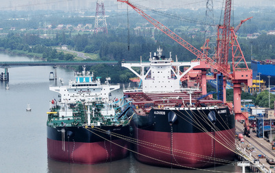 中国江蘇省 1〜9月の船舶輸出額1000億元突破