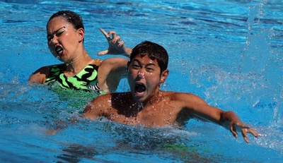 混合デュエットTR、フリーコンビで日本勢が銀 世界水泳AS