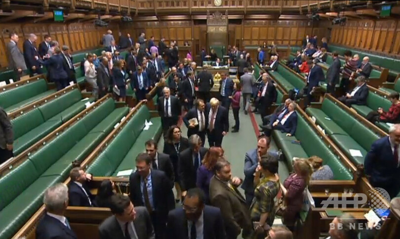 英下院、ブレグジット関連法案を可決 月末に念願の離脱へ