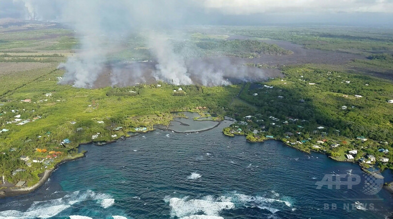 ハワイ島、溶岩流で住宅数百棟が破壊 キラウエア山噴火