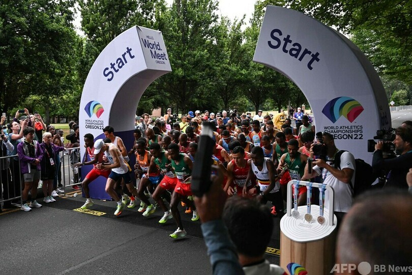 トラが大会新記録で男子マラソン優勝、世界陸上