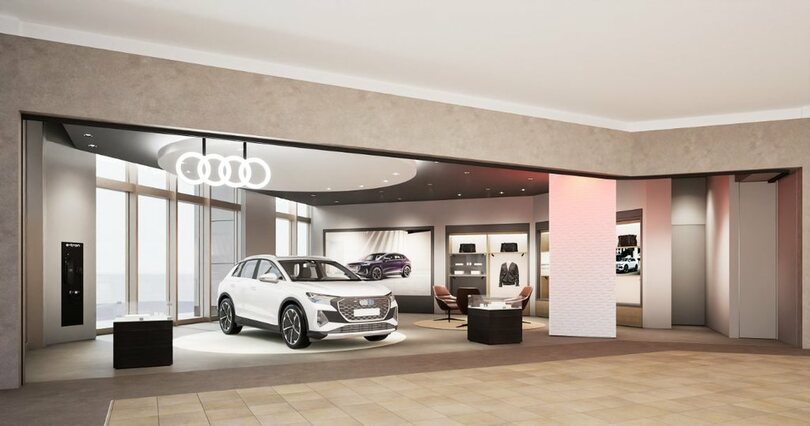 「Audi City 日本橋」日本橋髙島屋S.C.新館(専門店)に4月18日オープン<br />アウディのブランドアイコンとなる都市型ショールームの2店舗目