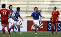 写真は、前半43分にチーム2点目のゴールを決めて喜ぶ日本の本田圭佑（%%Keisuke Honda%%）。(c)AFP/HO/WORLD SPORT GROUP