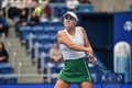 女子テニス、東レ・パンパシフィック・オープン、シングルス準々決勝。リターンを狙うソフィア・ケニン（2024年10月25日撮影）。(c)Richard A. Brooks / AFP