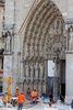 フランス・パリのノートルダム大聖堂での修復作業（2024年10月21日撮影）。(c)Ludovic MARIN / AFP
