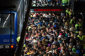 ブラジル・サンパウロ（Sao Paulo）の地下鉄セ（Se）駅、夕方のラッシュアワーは東京も顔負けの大混雑だ（2012年6月6日撮影）。(c)AFP/Yasuyoshi Chiba
