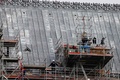 フランス・パリのノートルダム大聖堂での修復作業（2024年10月21日撮影）。(c)Ludovic MARIN / AFP