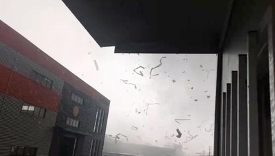 中国・連雲港市で竜巻が発生、1人死亡