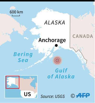 米アラスカ沿岸沖でM7.9の地震 津波警報発令