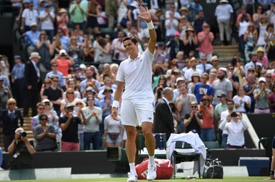 昨年準Vラオニッチ、ストレート勝ちで2回戦へ ウィンブルドン