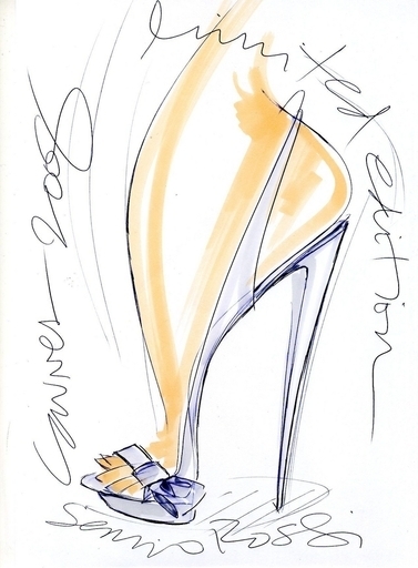 セルジオ・ロッシの「カンヌ国際映画祭」用シューズ