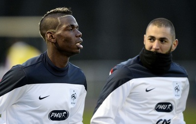 オランダ代表との親善試合に向けて練習を行うフランス代表