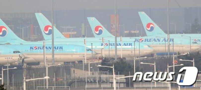仁川国際空港駐機場の大韓航空機(c)news1