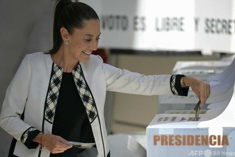 メキシコ初の女性大統領誕生へ 左派与党シェインバウム氏 出口調査