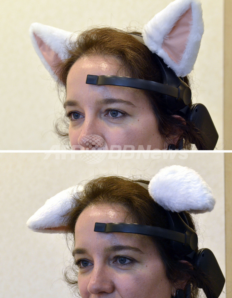 脳波で動く｢ネコ耳｣、日本の開発者チームが製作