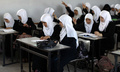 ガザ市内の学校の教室の様子（2013年4月2日撮影）。(c)AFP/MAHMUD HAMS