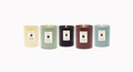 「ジョー マローン（Jo Malone）」と英老舗ペイント＆壁紙メーカー「ファロー＆ボール（FARROW &amp; BALL）」がコラボレーションしたカラード キャンドル。全5色（200g）、各9975円。3月26日から数量限定で展開。(c)Jo Malone