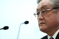 都内にある日立製作所の本社で、記者会見に臨む東原敏昭社長（2019年1月17日撮影）。(c)Behrouz MEHRI / AFP