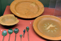 古代ローマ帝国の食をテーマとした、ローマ市内アラ・パキス博物館の展示（2015年7月25日撮影）。(c)AFP/TIZIANA FABI