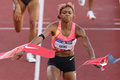 陸上のパリ五輪米国代表選考会。女子800メートル決勝で優勝したニア・エイキンズ（2024年6月24日撮影）。(c)Christian Petersen/Getty Images/AFP
