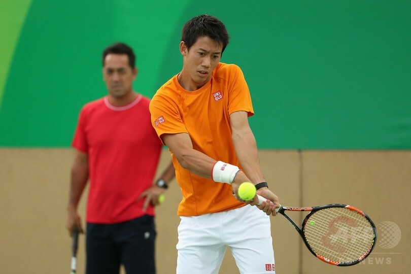 錦織は男子単第4シード、試合会場で調整行う