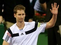 男子テニス、カタール・エクソンモービル・オープン（Qatar ExxonMobil Open 2014）シングルス2回戦。勝利を喜ぶフロリアン・マイヤー（Florian Mayer、2014年1月1日撮影）。(c)AFP/MARWAN NAAMANI