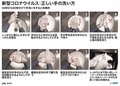 新型コロナウイルス予防の正しい手の洗い方を示した図解。出典：WHO。(c)AFP