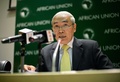 エチオピアの首都アディスアベバ（Addis Ababa）にあるアフリカ連合（African Union、AU）本部で記者会見を行い、日中関係に関する見解を示した解暁岩（Xie Xiaoyan）駐エチオピア中国大使（2014年1月15日撮影）。(c)AFP/Carl de Souza