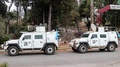 レバノン南部マルジェユーンをパトロールする国連レバノン暫定軍（UNIFIL）の車両（2024年10月11日撮影）。(c)AFP